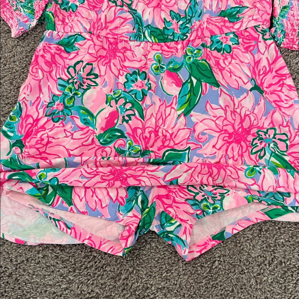 NWT Lilly Pulitzer Lana Skort Romper in Pink Blossom Try Your Zest Size M - Picture 5 of 5